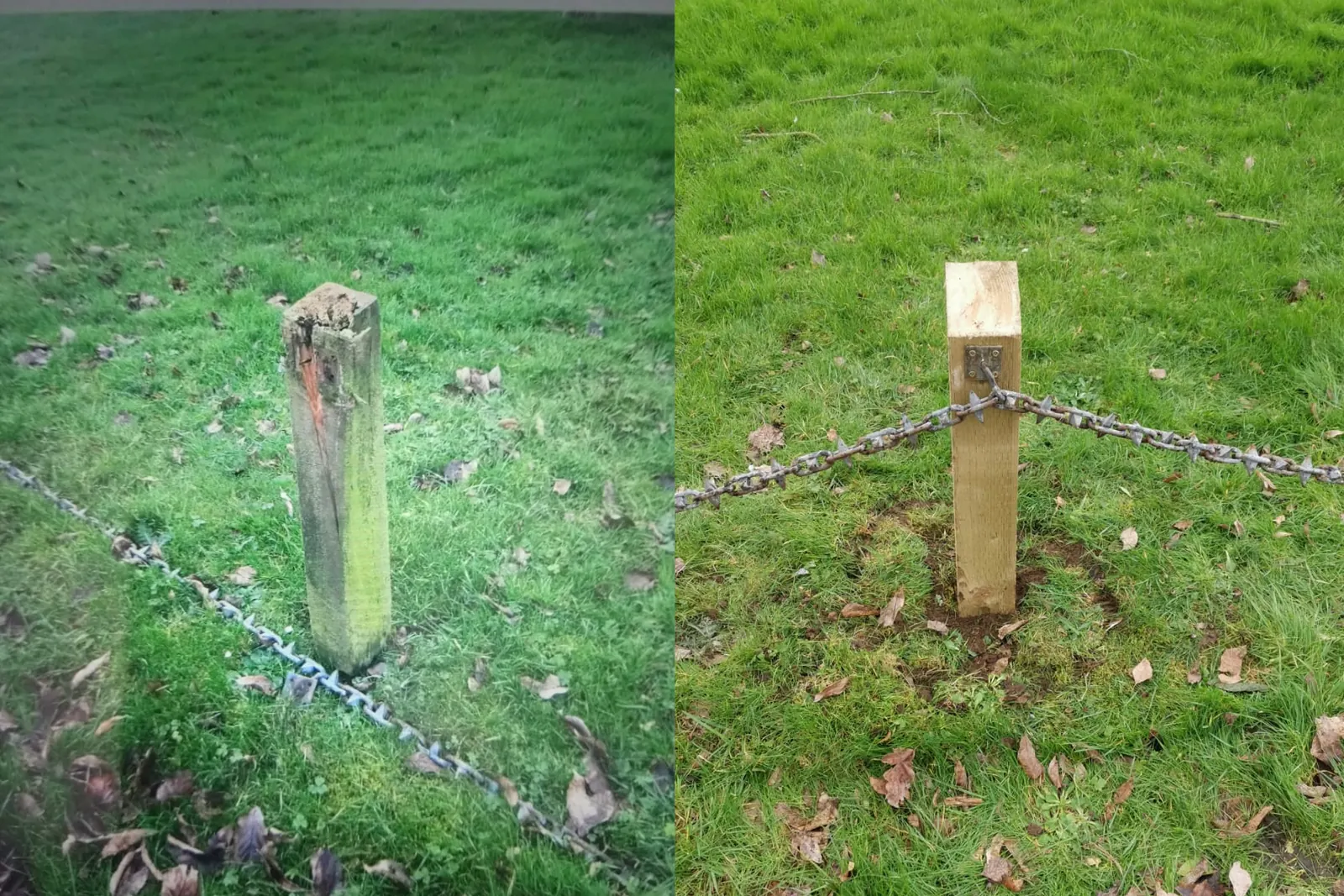 New fence post installation