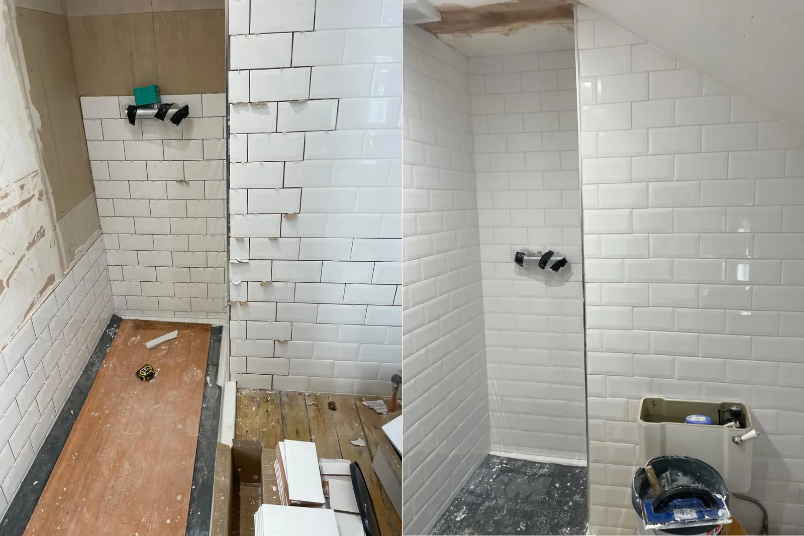 Finished tiling work